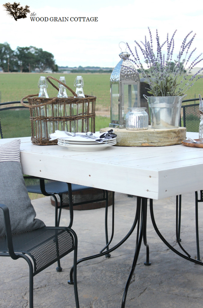 DIY Outdoor Table Top
 Fence Picket Table Top Hello Summer