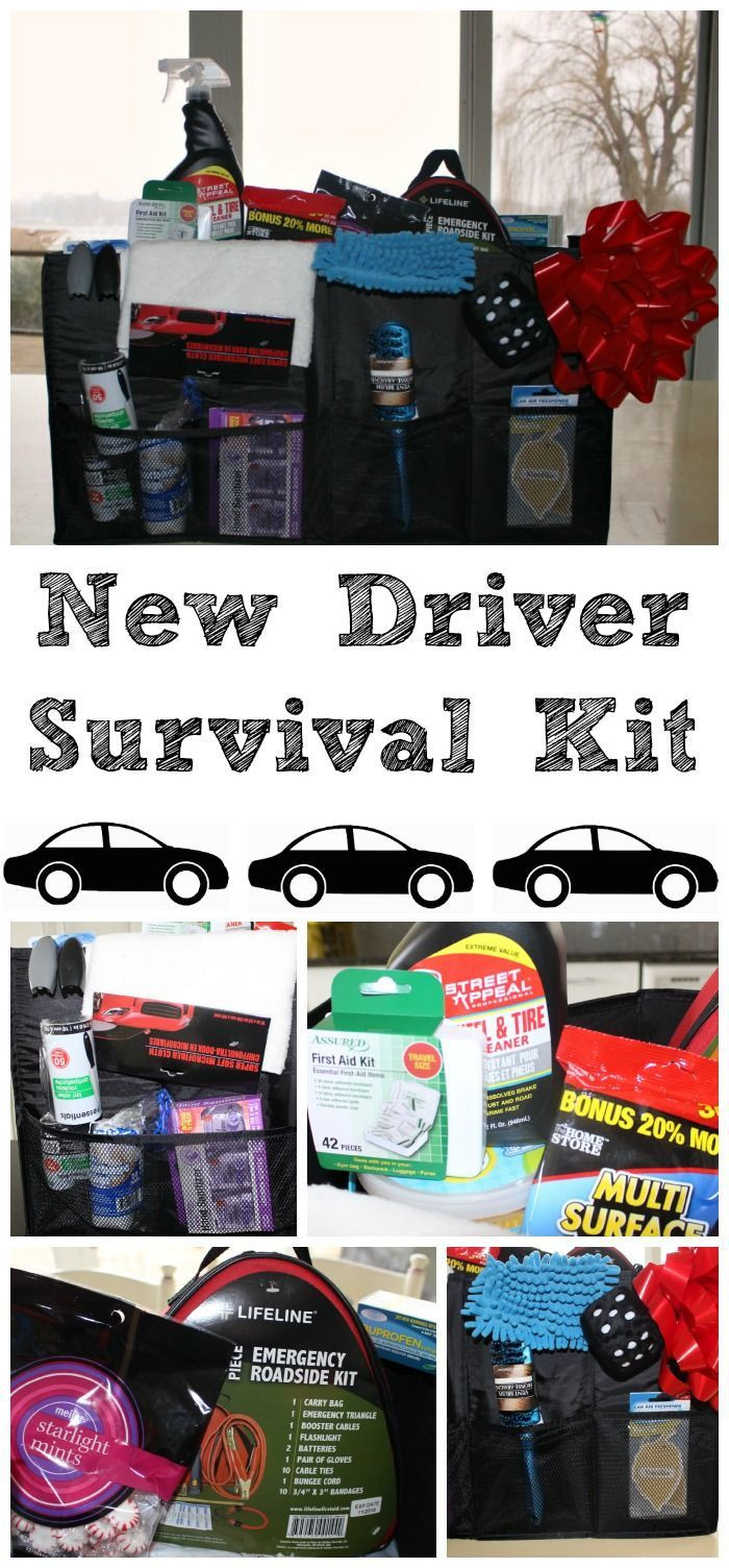 DIY Sweet 16 Gifts
 New driver survival kit Gift Ideas