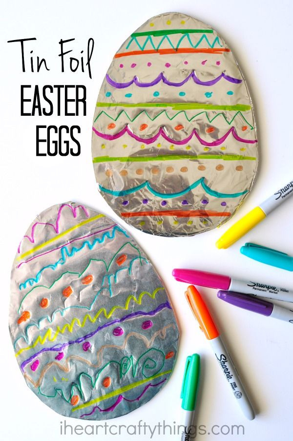 Easter Egg Crafts For Preschoolers
 Tin Foil Easter Egg Art Do It Yourself Today