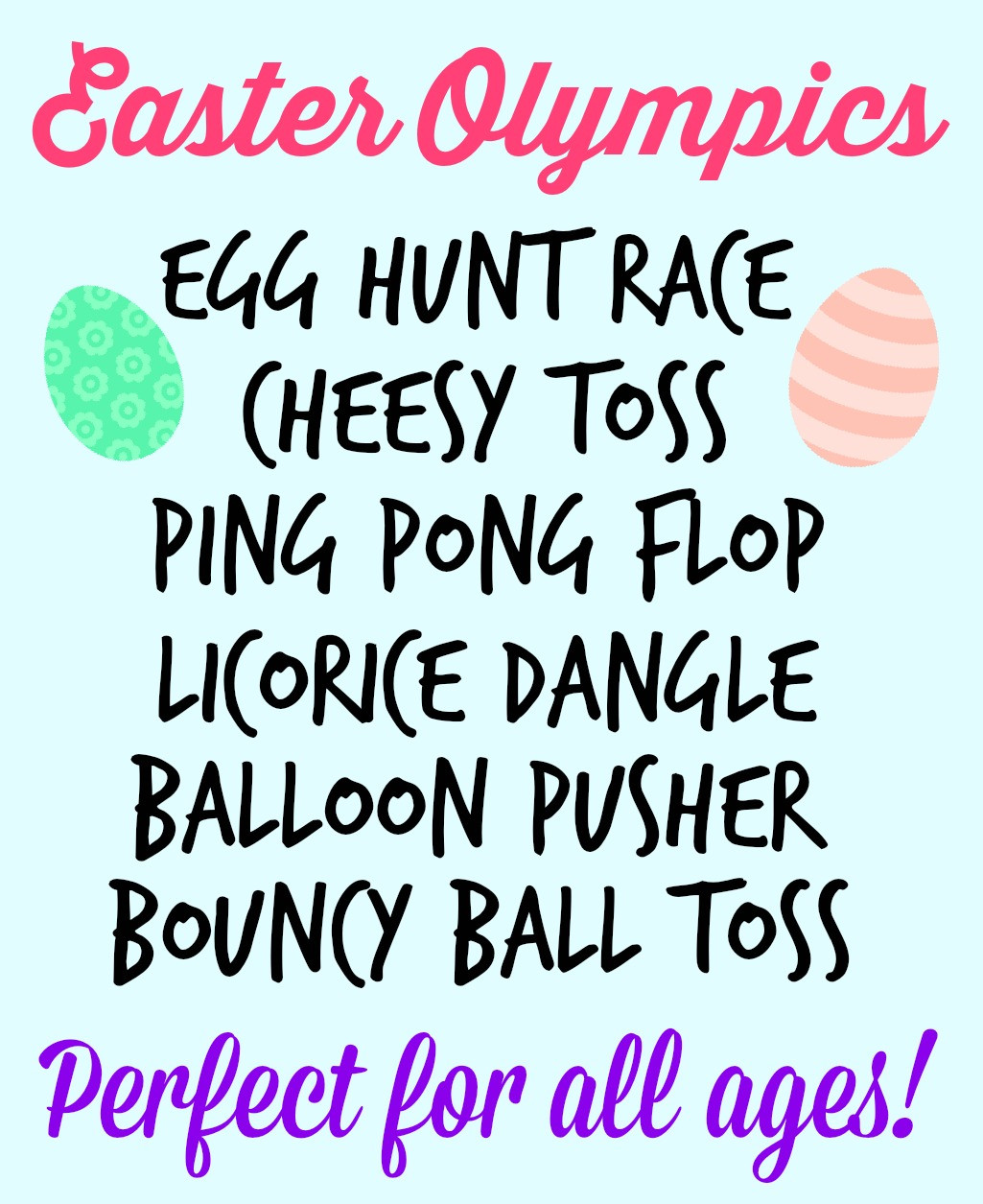 Easter Game Ideas For Adults
 Fun and Cheap Party Games Easter Olympics FYNES DESIGNS
