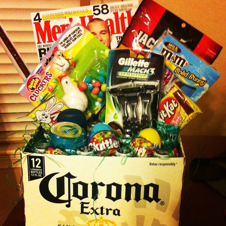 Easter Gifts For Men
 Made this Easter basket for my boyfriend So easy and a