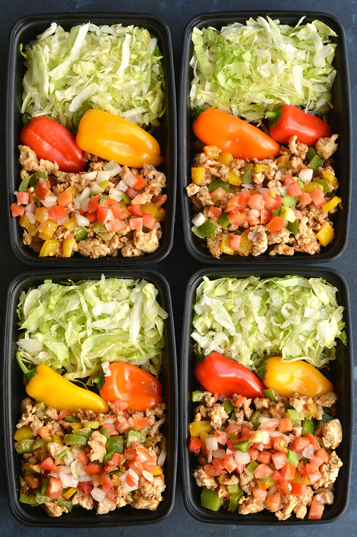 Easy Low Calorie Dinner Recipes
 Meal Prep Turkey Taco Bowls Low Carb Paleo GF Low Cal