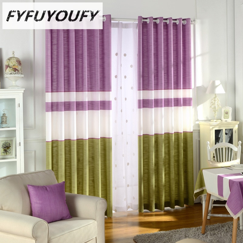 Elegant Kitchen Curtains
 Korean luxury elegant Striped curtain Window blinds
