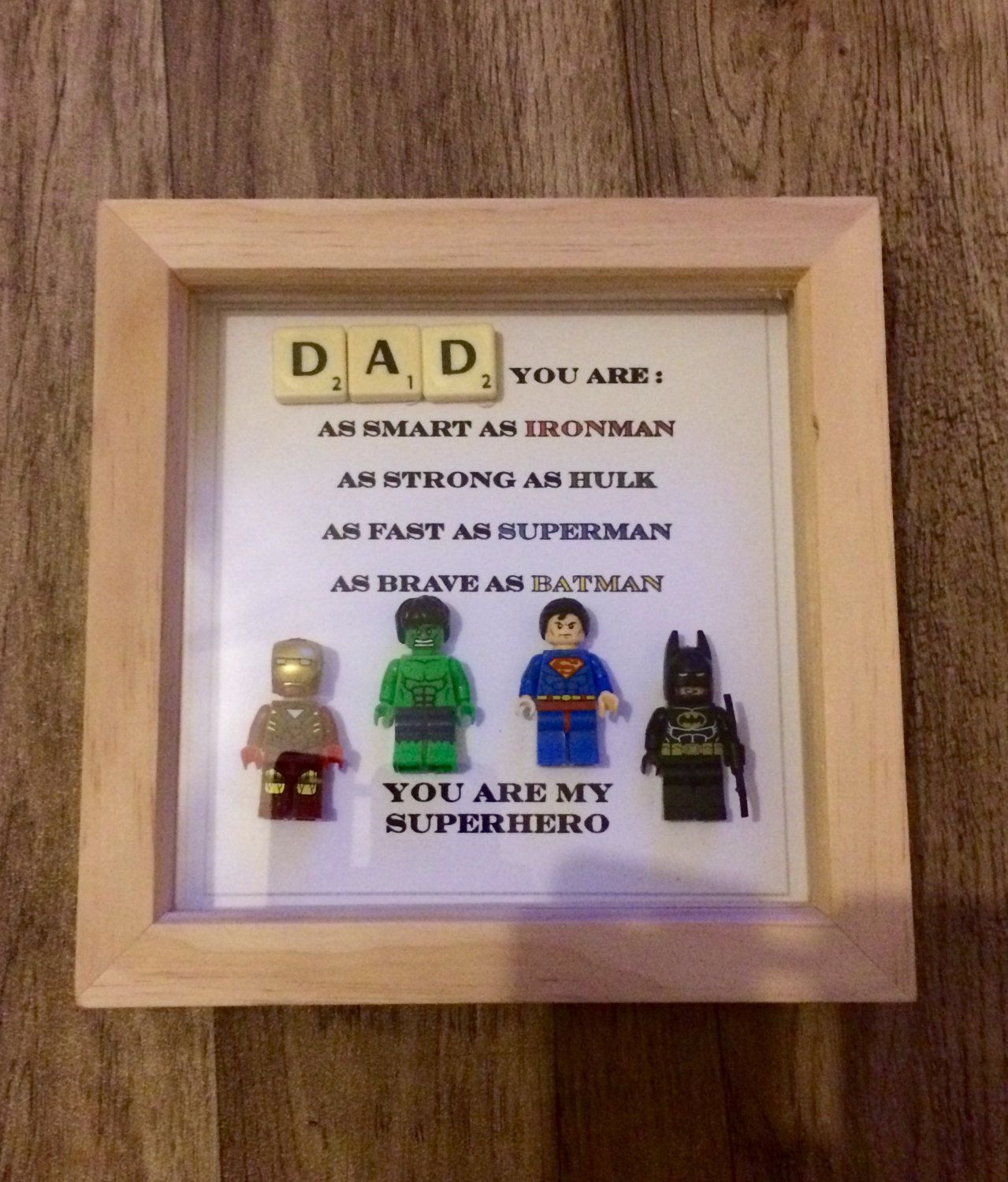 Etsy Fathers Day Gifts
 Dad superhero box frame by FigureFrames on Etsy