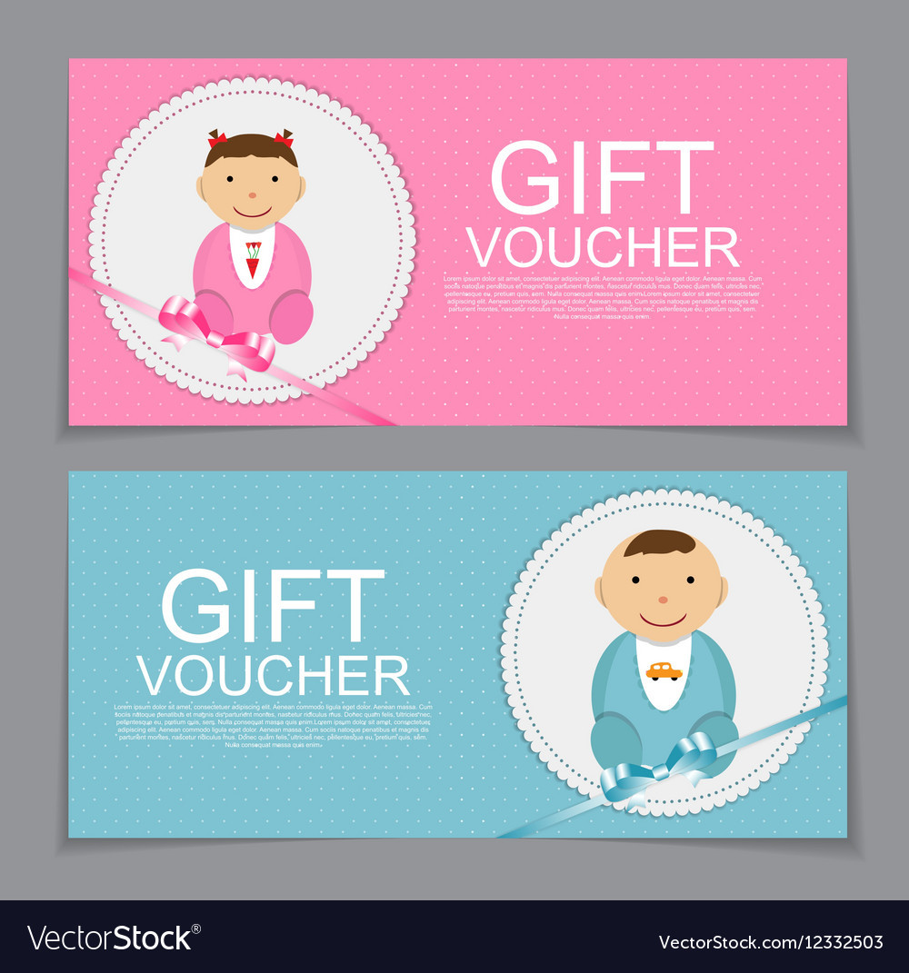 Free Gift For New Born Baby
 Baby Gift Voucher Template Royalty Free Vector Image