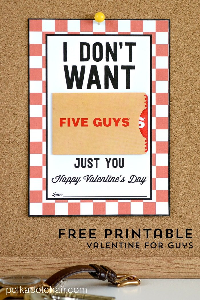 Free Valentine Gift Ideas
 Valentine Gifts for Him a Free Printable Gift Card Holder