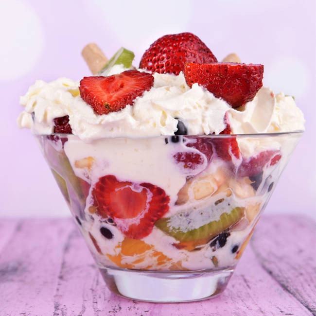 Fruitcake And Ice Cream
 Fruit Salad with Ice Cream Recipe How to Make Fruit Salad