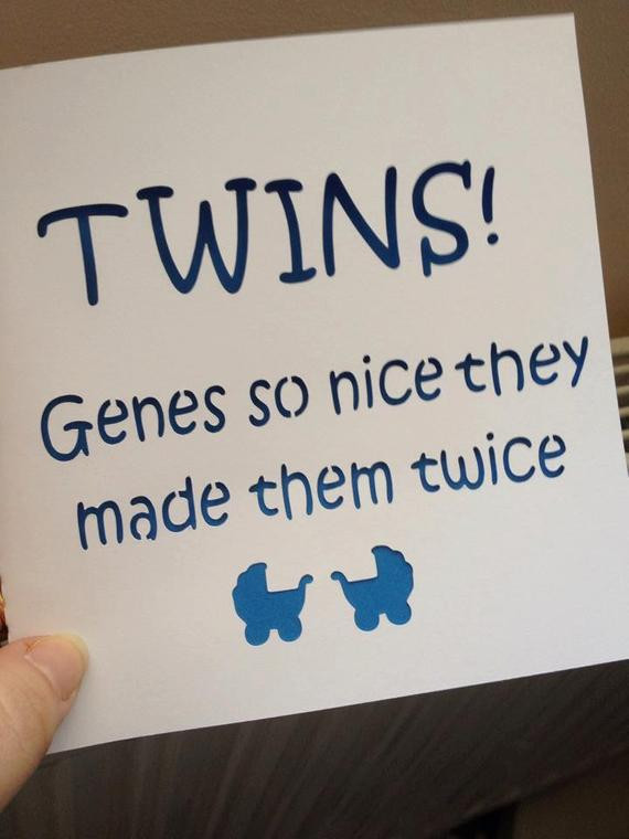 Funny Twin Birthday Quotes
 Twins card Twins birthday card card for twins by