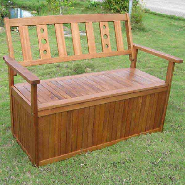 Garden Storage Bench
 Garden Wooden Bench 2 Seater Patio Furniture Seating