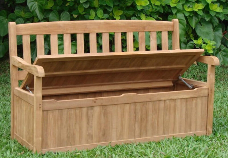 Garden Storage Bench
 How to Make an Outdoor Storage Bench
