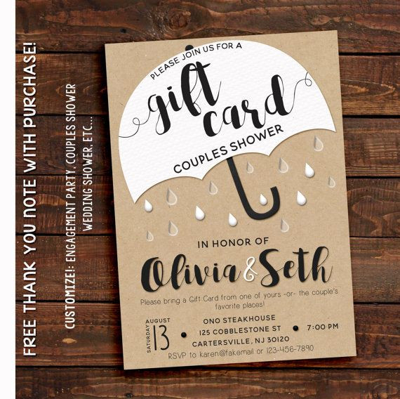 Gift Certificate Ideas For Couples
 Gift Card Shower Invitation Dream Jar