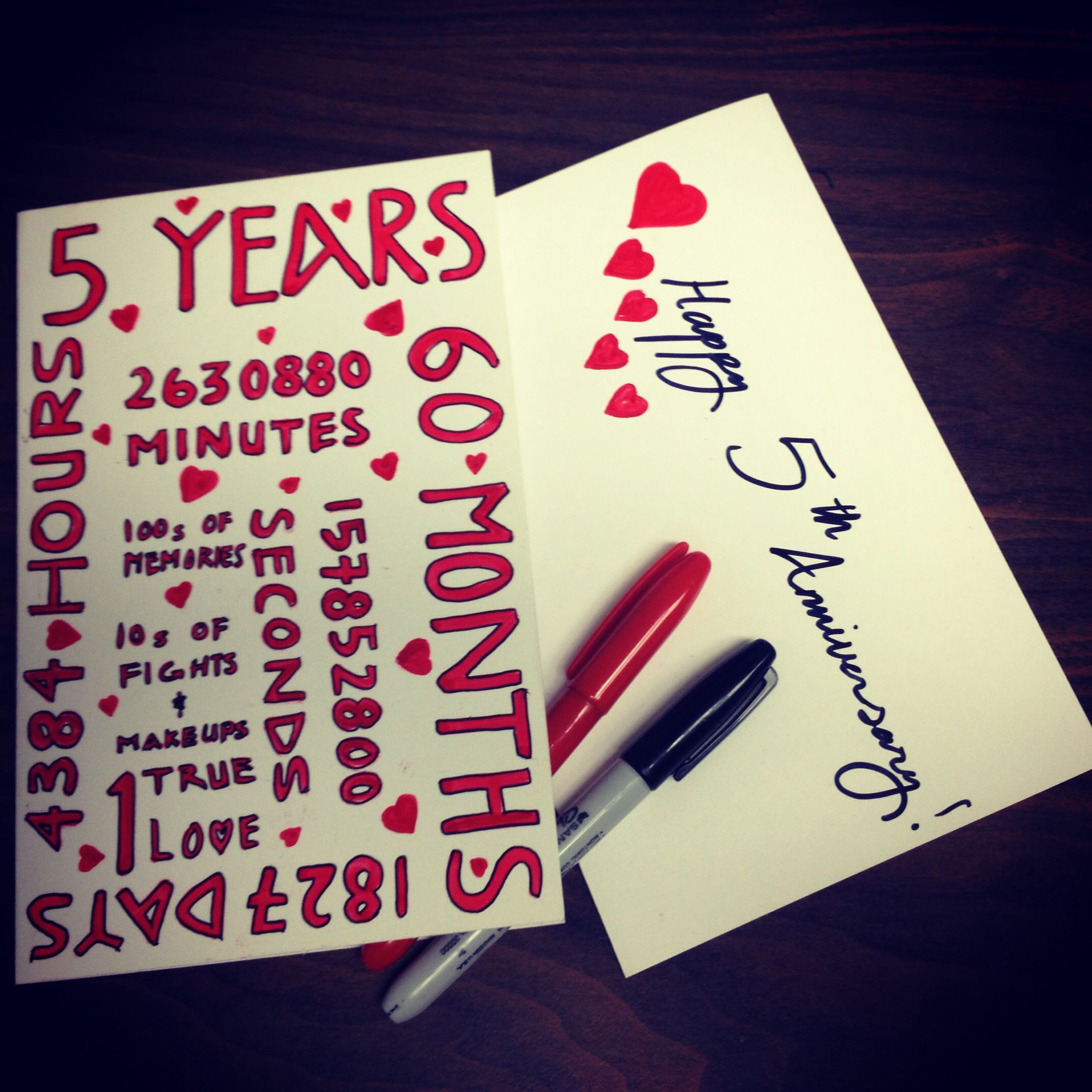 Gift Ideas For 5 Year Anniversary
 5 year Anniversary Card by CARDlikeyoucare