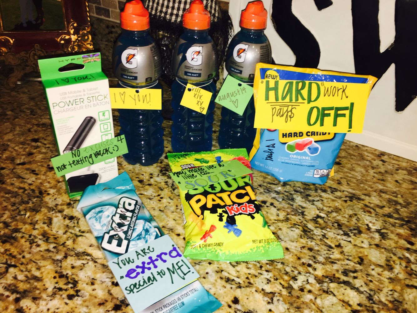 Gift Ideas For Athletic Boyfriend
 Football boyfriend "care package" D I Y