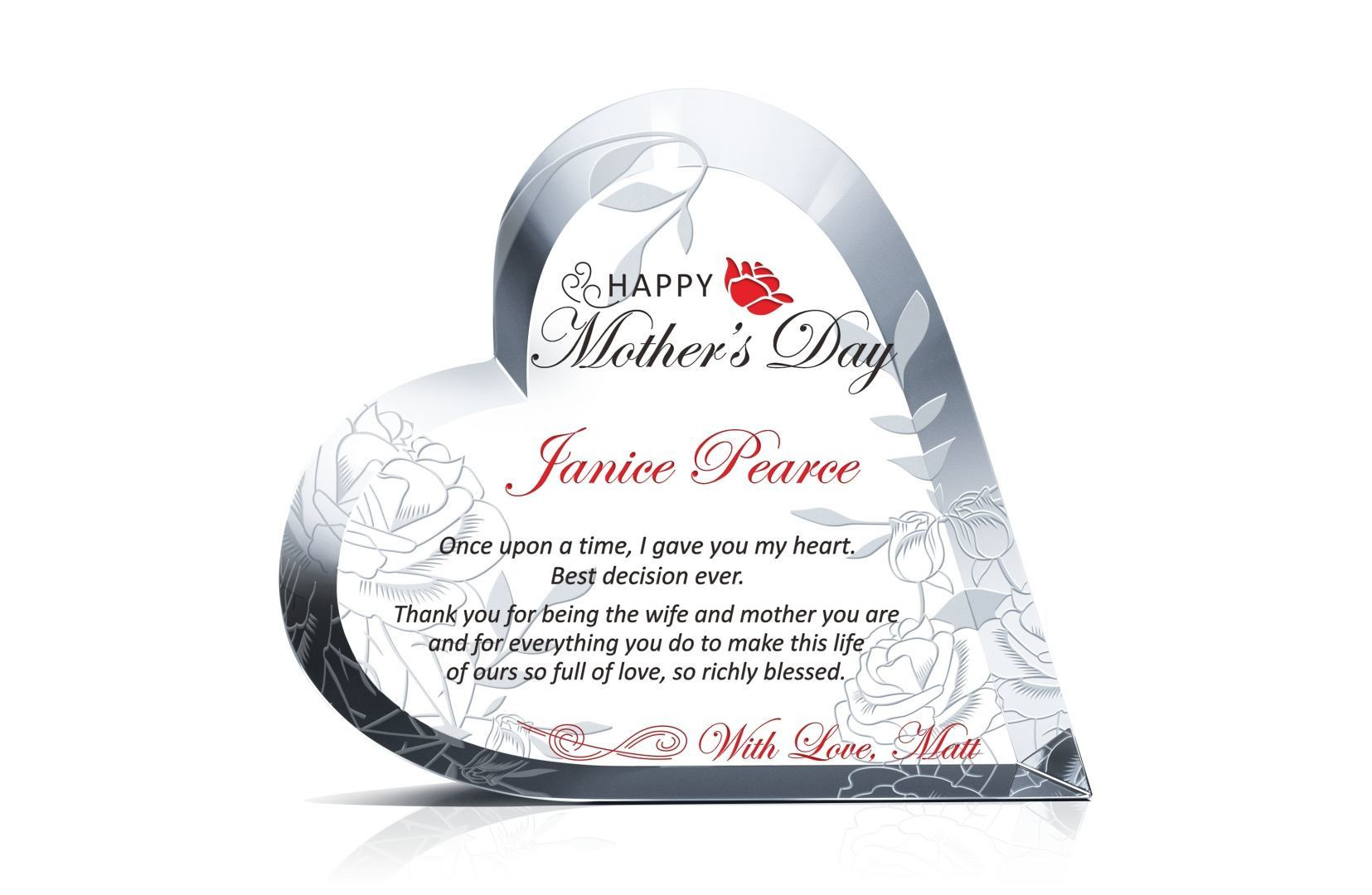 Gifts For Mother's Day
 Personalized Mother s Day Gift for Wife Crystal Central