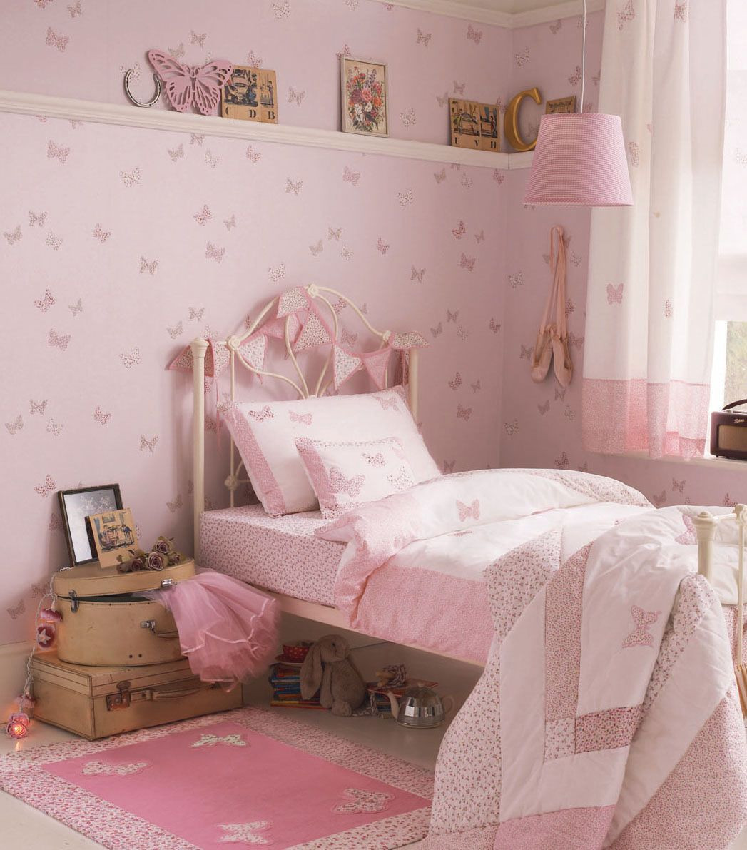 Girl Bedroom Wallpaper
 Dream girls room with Laura Ashley Bella Butterfly
