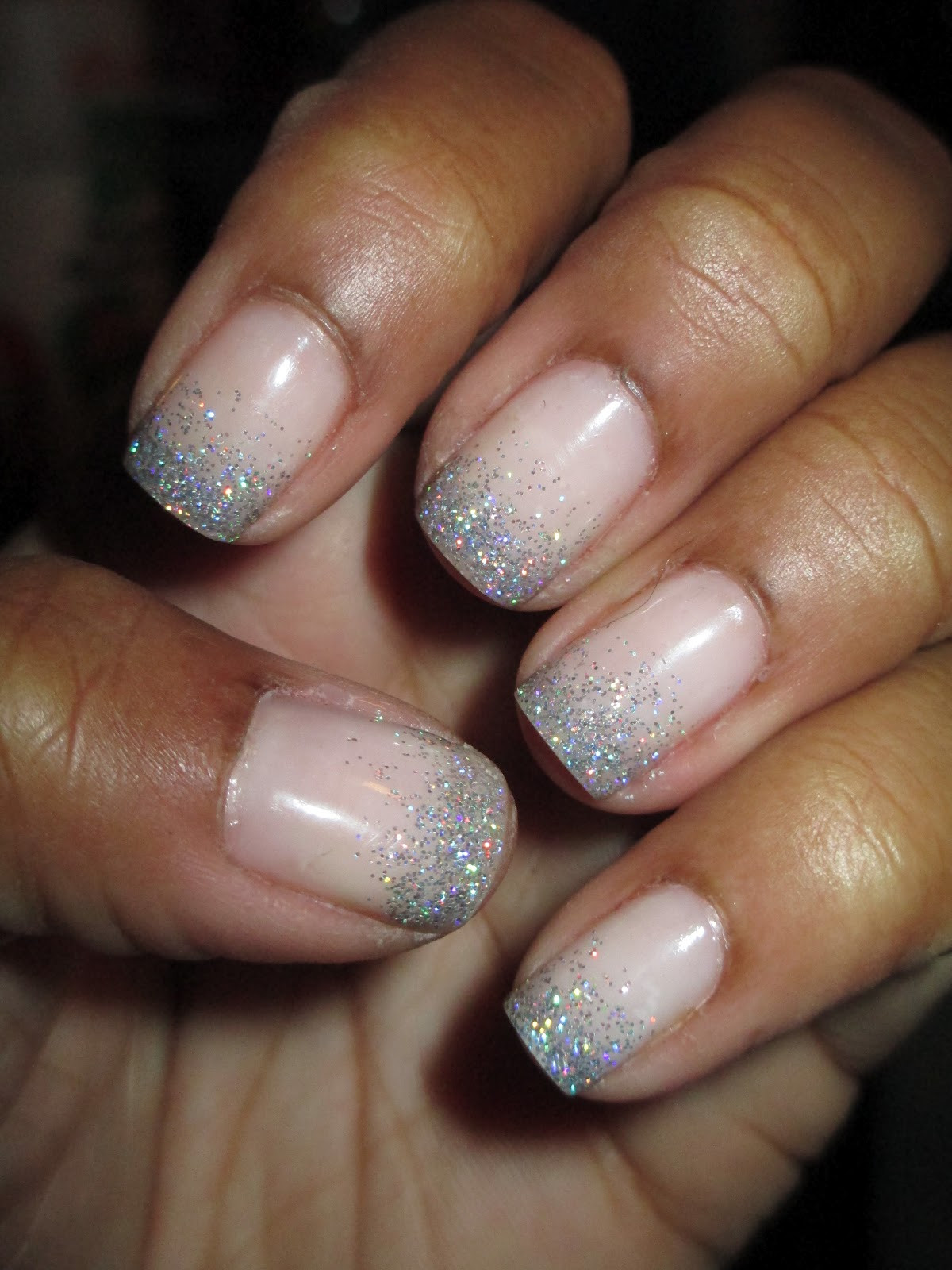 Glitter Tipped Nails
 Fairly Charming September 2012