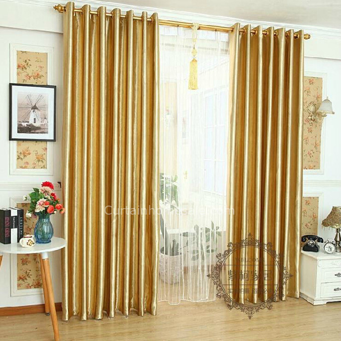 Gold Curtains Living Room
 Gold Colored Leaf Patterns Living Room Discount Insulated