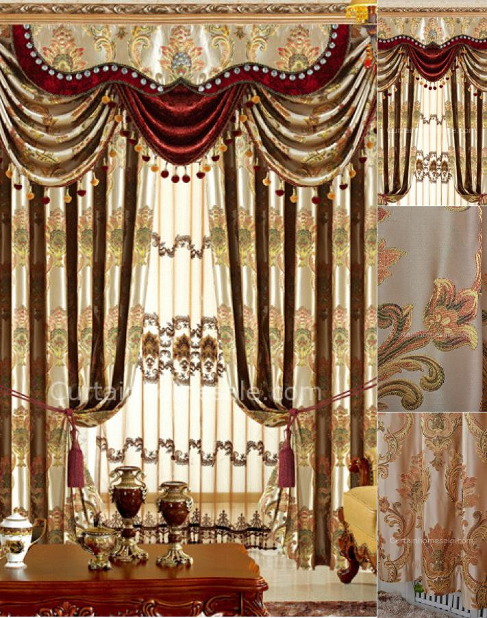 Gold Curtains Living Room
 Magnificence Damask Floral Living Room Curtain In Gold
