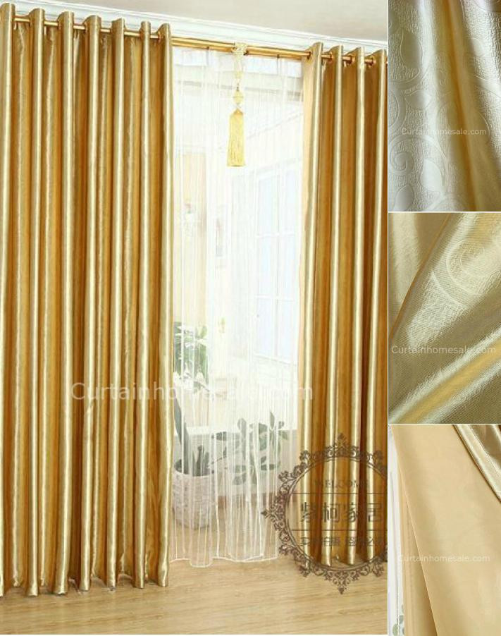 Gold Curtains Living Room
 Gold Colored Leaf Patterns Living Room Discount Insulated