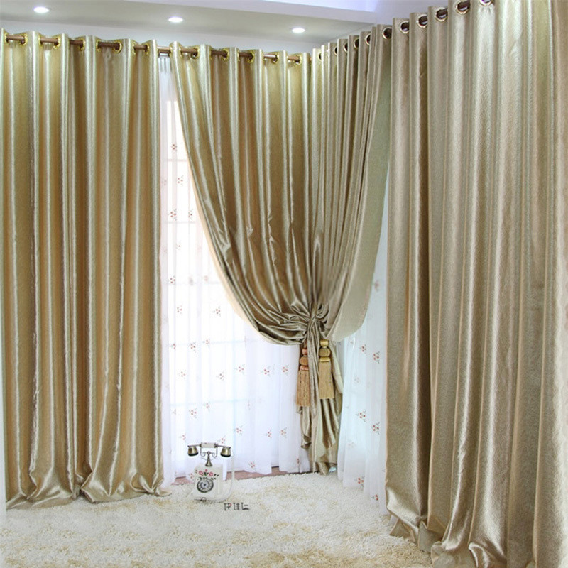 Gold Curtains Living Room
 Pale gold curtains looks luxury