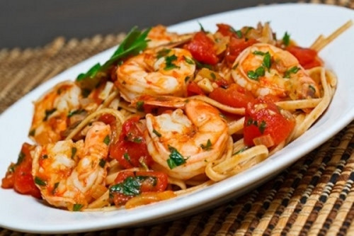 Grilled Shrimp Pasta
 Grilled Shrimp with Pasta and Fresh Tomatoes