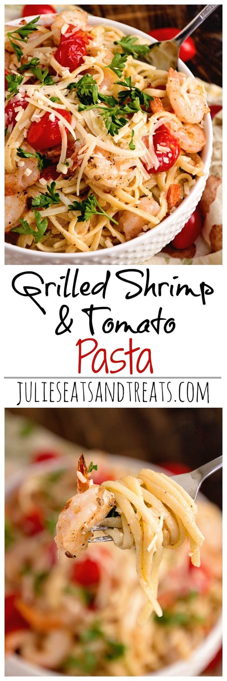 Grilled Shrimp Pasta
 Grilled Shrimp & Tomato Pasta Recipe