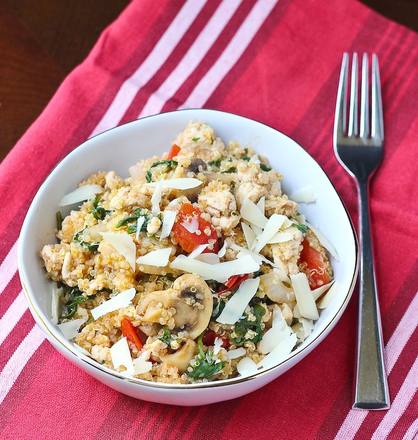 Ground Turkey And Quinoa Recipes
 e Pan Quinoa with Ground Turkey Kale Mushrooms