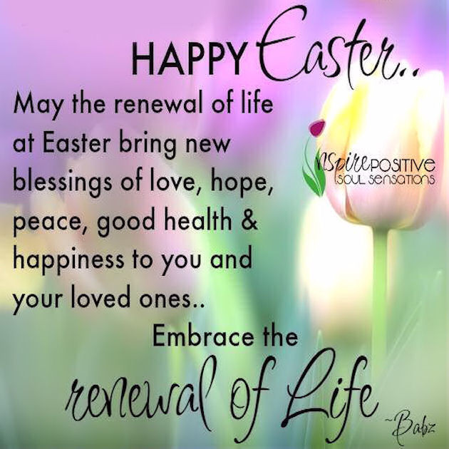 Happy Easter Quotes
 Happy Easter May The Renewal Life At Easter Bring New