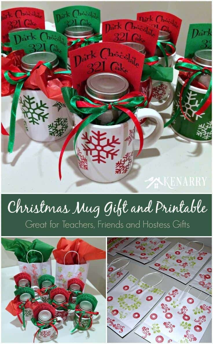 Holiday Crafts Gift Ideas
 Christmas Mug Teacher Gift with Free Printable