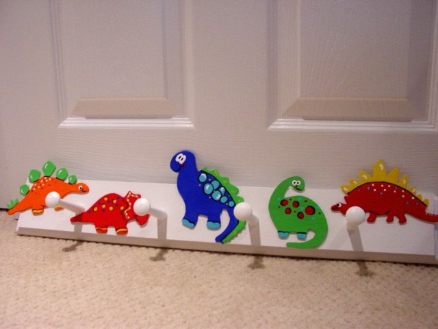 Hooks For Kids Room
 Cool Dinosaur Peg wall hooks Nursery decor Kids room Custom