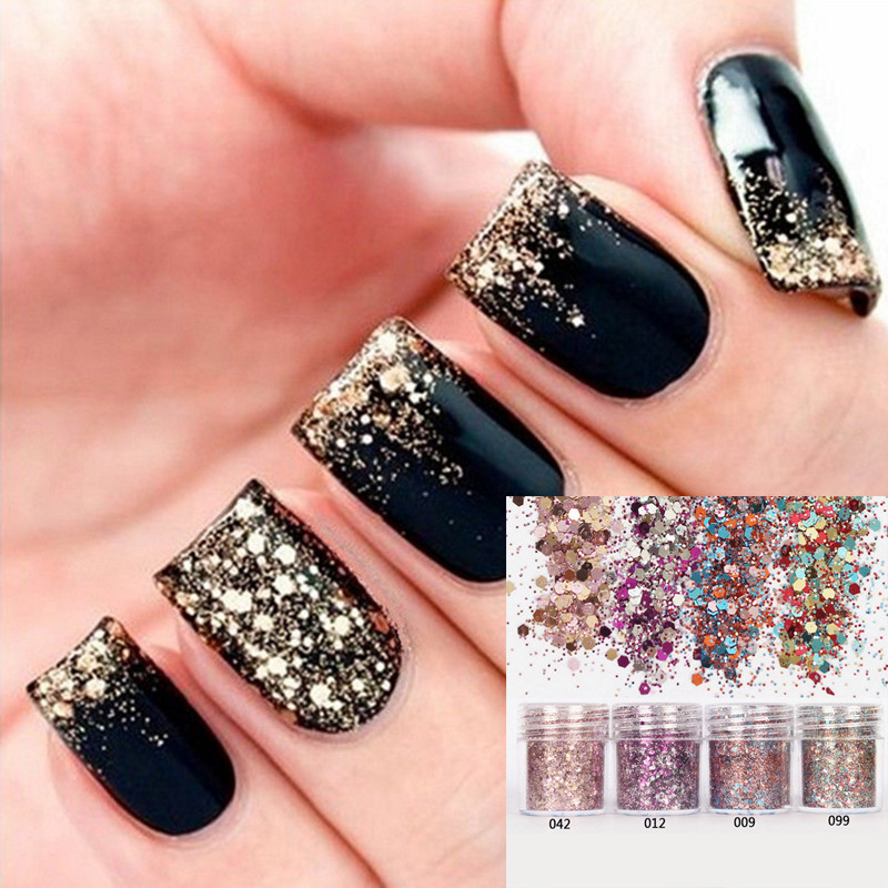 How To Apply Glitter Dust To Nails
 beauty 1Box Pink Rose Colorful Nail Glitter Dust Fine Mix