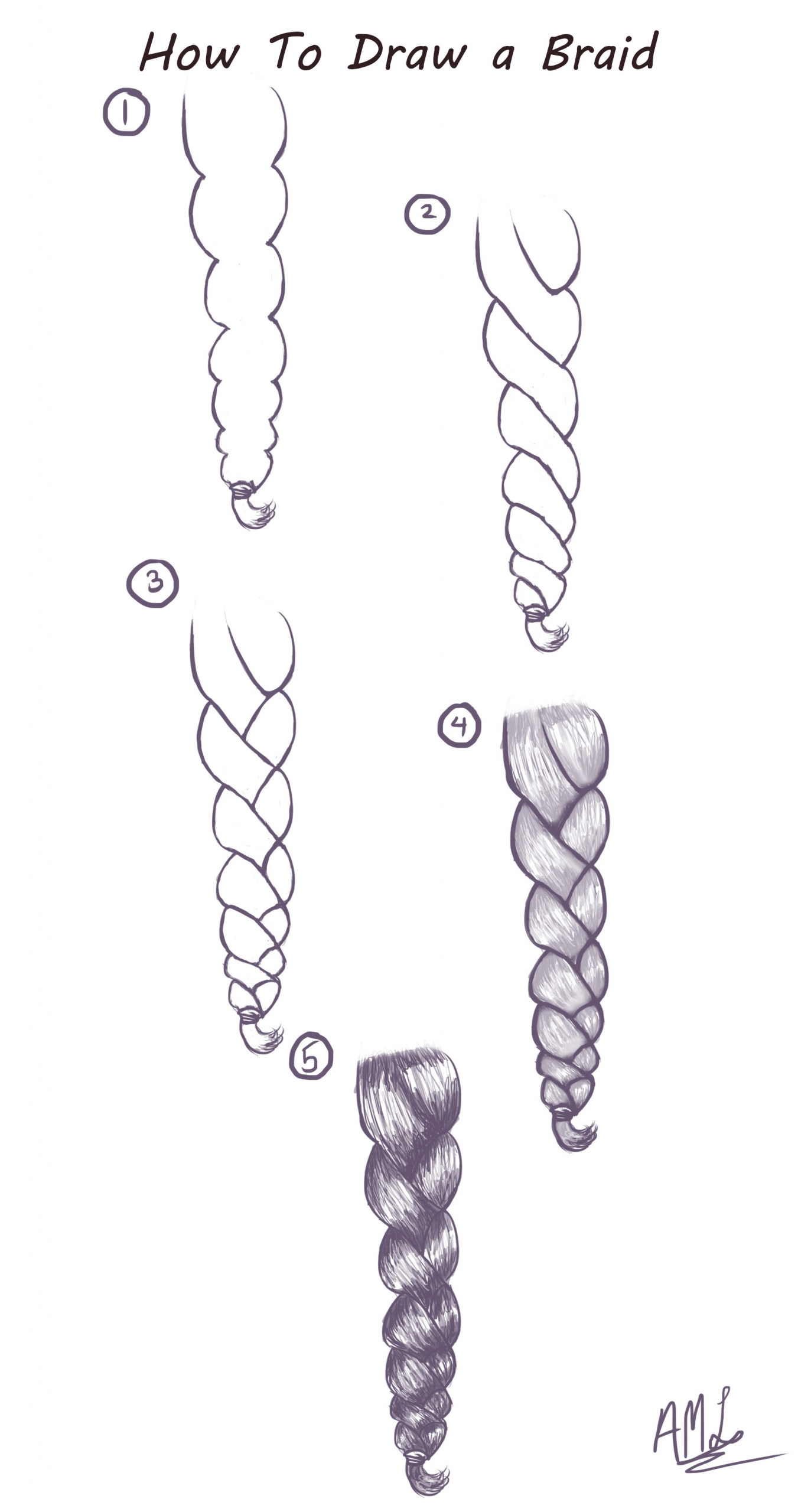 How To Draw Hairstyles Easy
 How To Draw a Braid Here is a quick and easy Tutorial on