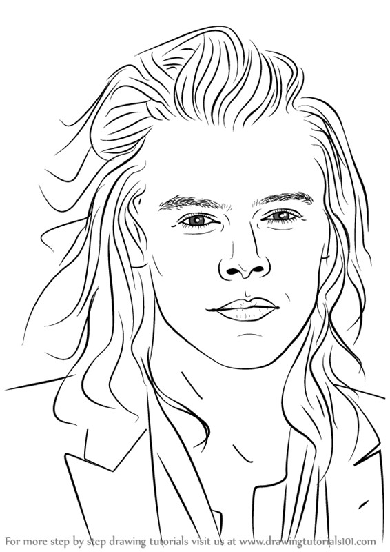 How To Draw Hairstyles Easy
 Learn How to Draw Harry Styles Singers Step by Step