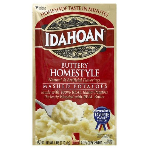 Idahoan Instant Mashed Potatoes
 Idahoan Instant Mashed Potatoes Buttery Homestyle 4 oz pkg
