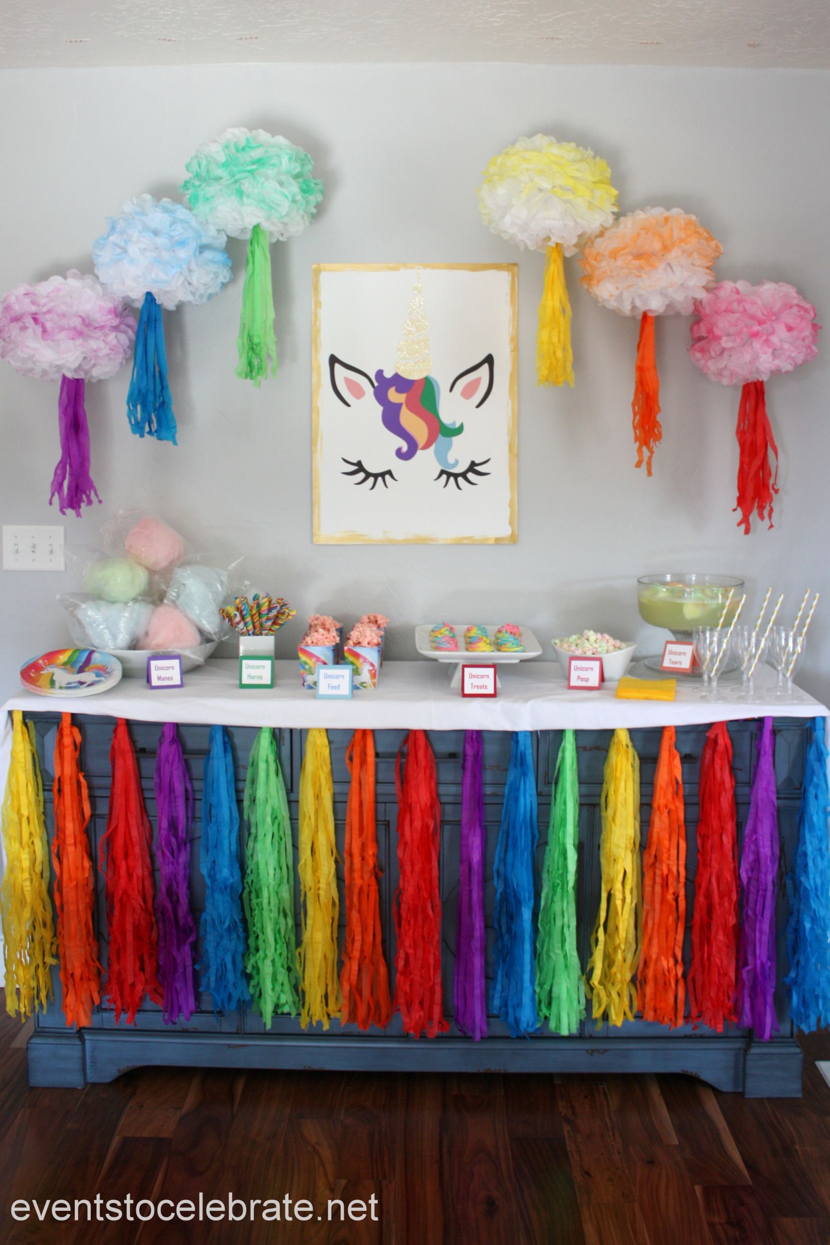 Ideas For Unicorn Party
 Unicorn Party Decorations and Food