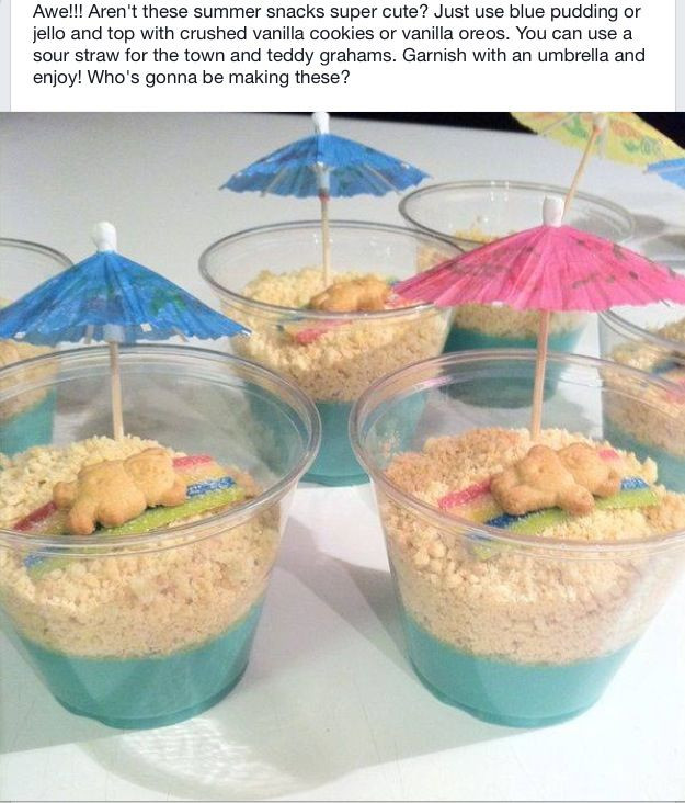 Kid Beach Party Food Ideas
 Cute cooking project for ocean summer beach theme