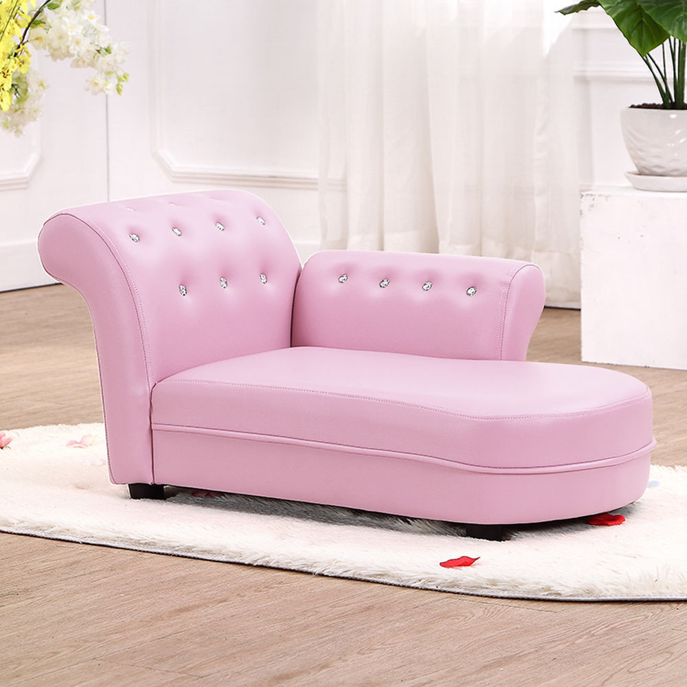 Kids Bedroom Chairs
 Pink Kids Sofa Chaise Lounge Armrest Chair Relax Couch