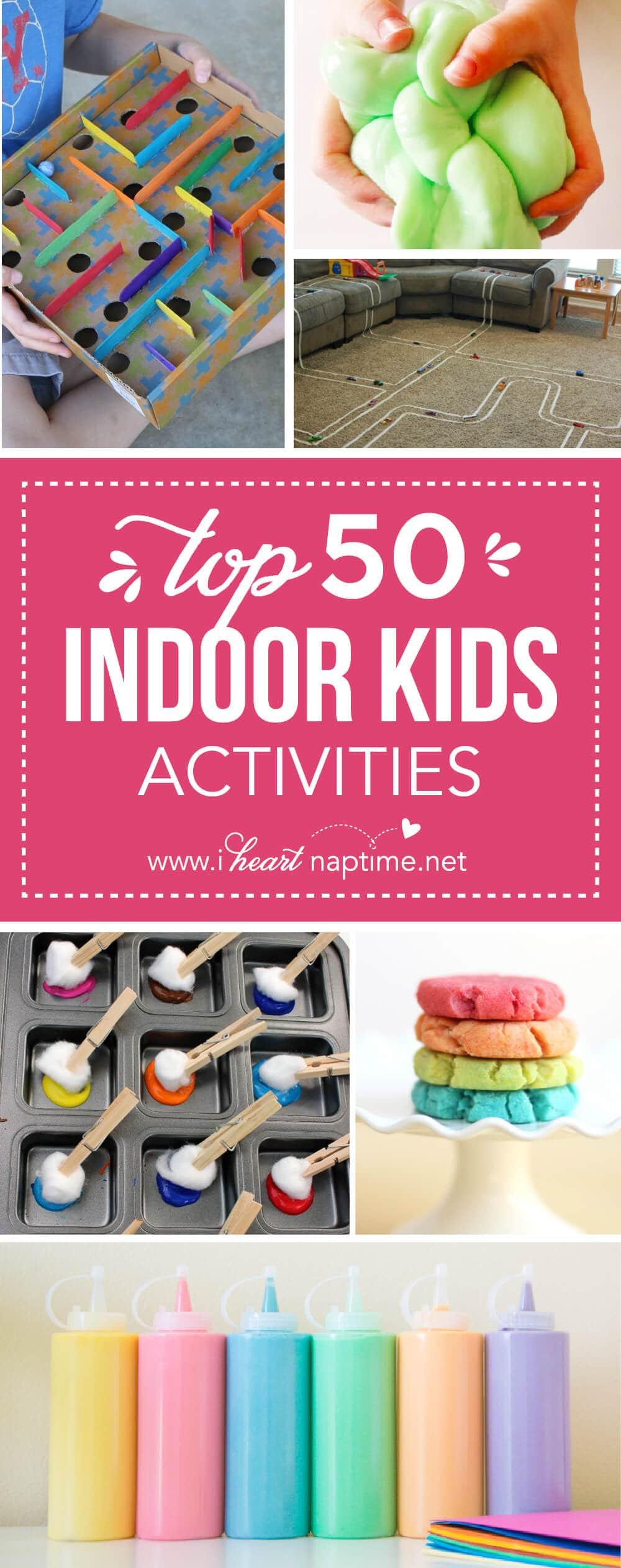 Kids Indoor Activities
 Top 50 Indoor Kids Activities I Heart Nap Time