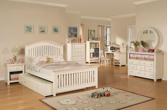 Kids White Bedroom Set
 White And Pink Girls Bedroom Set Contemporary Kids