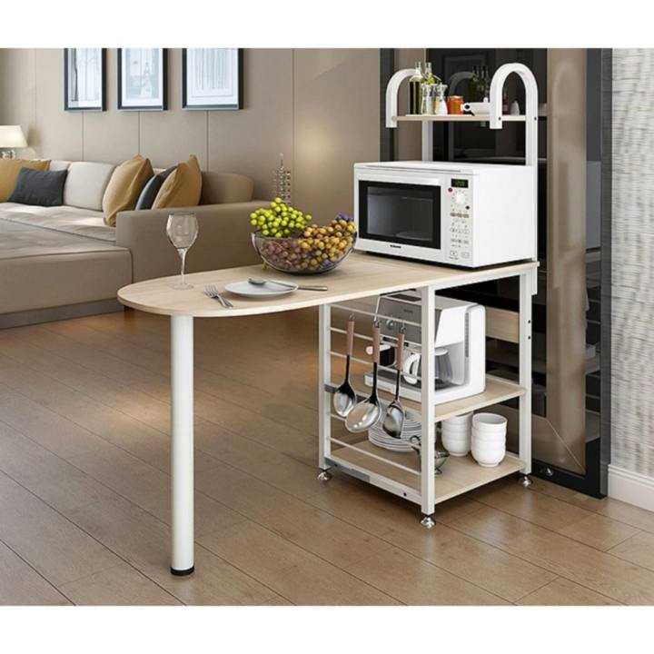 Kitchen Storage Table
 FOREVER Kitchen Storage Shelves with Table Bar Dining