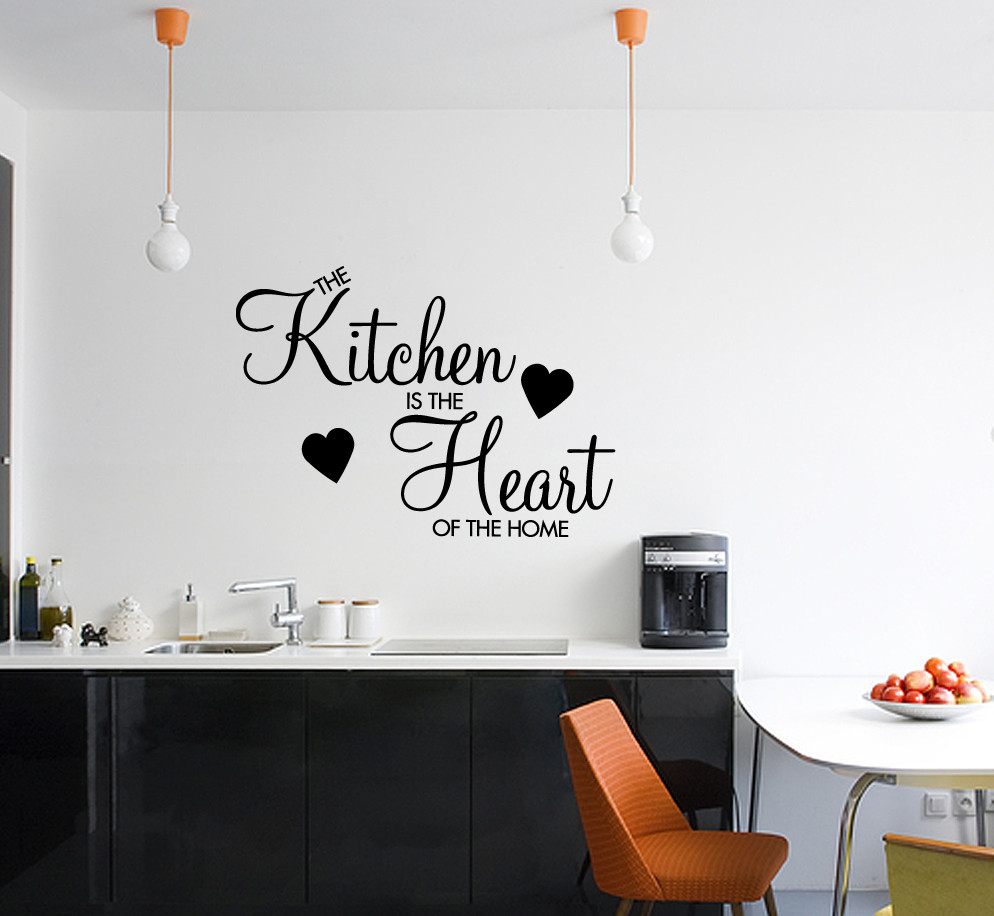 Kitchen Wall Decals Removable
 KITCHEN IS THE HEART OF THE HOME Wall Sticker Decal Vinyl