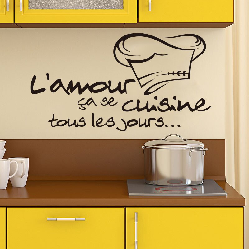 Kitchen Wall Decals Removable
 French Cuisine Stickers Vinyl Wall Decals Removable