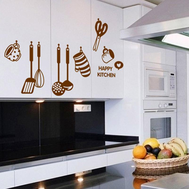 Kitchen Wall Decals Removable
 Aliexpress Buy DIY Removable Wall Sticker Happy