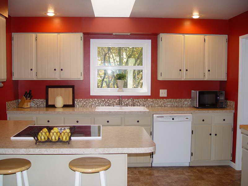 Kitchen With Red Wall
 Feel a Brand New Kitchen with These Popular Paint Colors