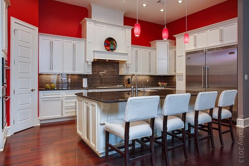 Kitchen With Red Wall
 Recolor Your Walls for a Better Mood