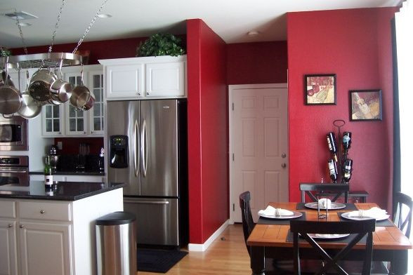 Kitchen With Red Wall
 I ve decided this is how I want my kitchen Red walls