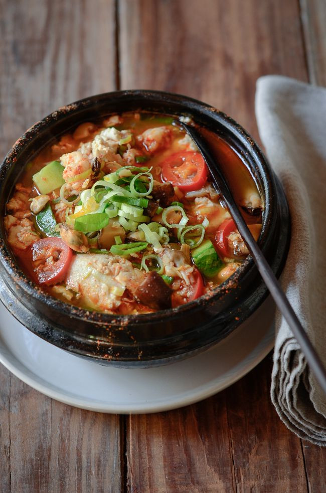 Korean Seafood Stew
 Korean Soondubu Jjigae Soft Tofu Stew Recipe — Dishmaps