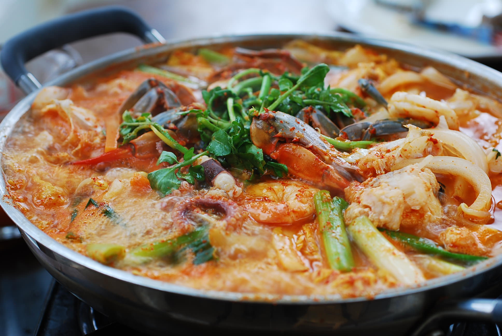 Korean Seafood Stew
 Haemul Jeongol Spicy Seafood Hot Pot Korean Bapsang