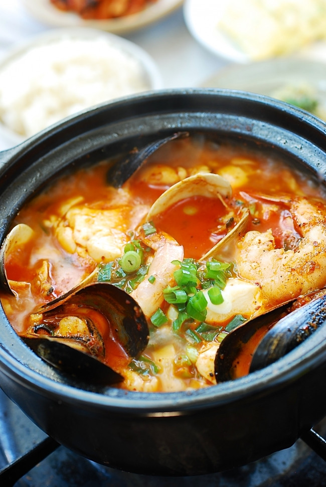 Korean Seafood Stew
 Haemul Sundubu Jjigae Seafood Soft Tofu Stew Korean