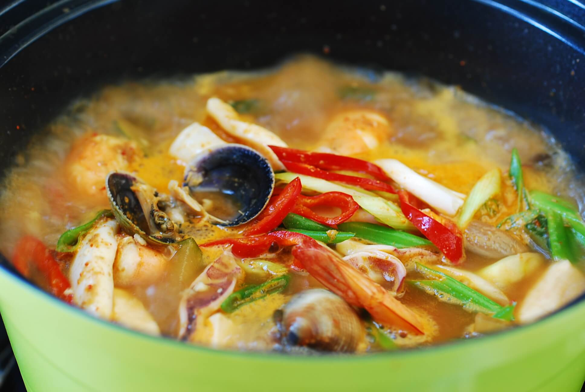 Korean Seafood Stew
 Seafood Doenjang Jjigae Korean Bapsang